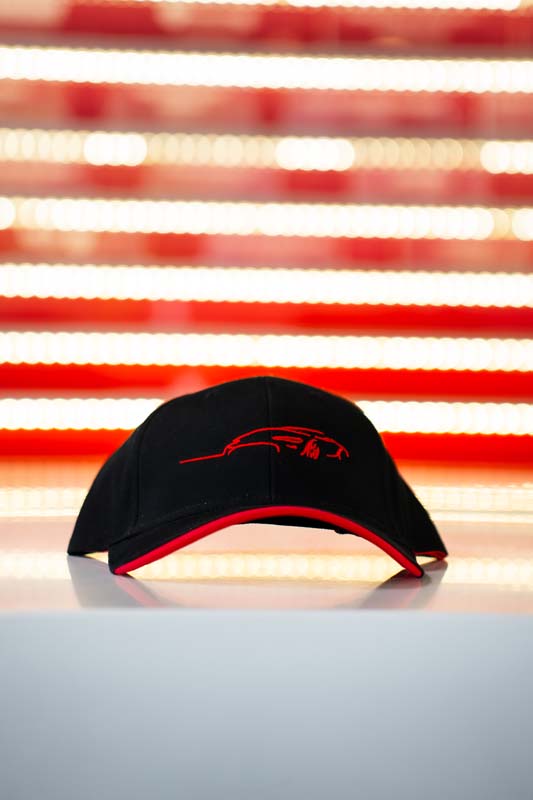 Black baseball cap with red Automobile Gallery logo