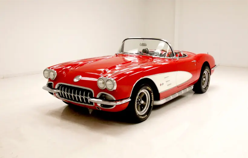 Red 1958 Chevy Corvette
